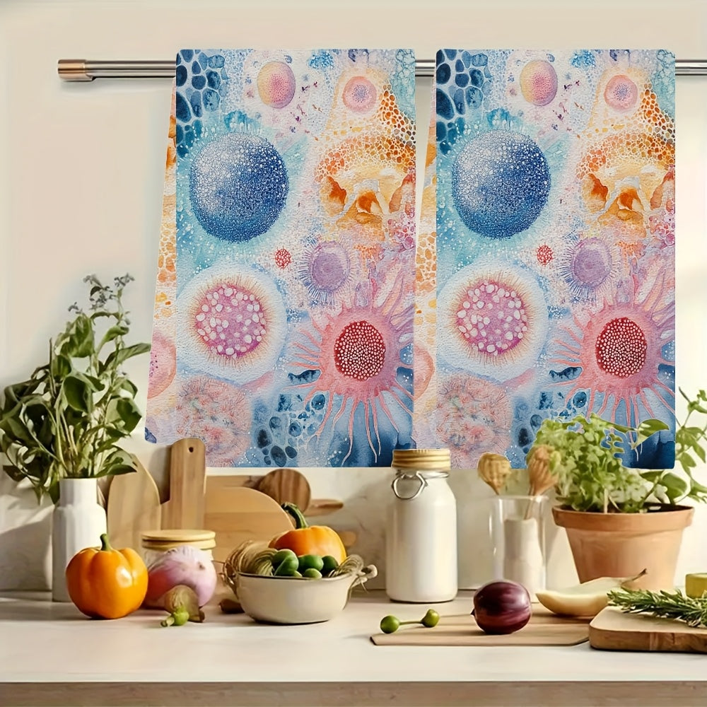 Ultra Soft Kitchen Towels Marine Life Design 40x60cm Absorbent Dish Hand Towels
