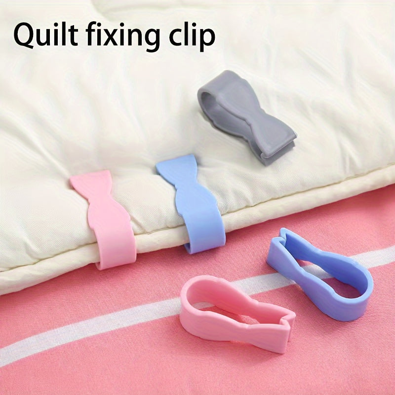 Set of Quilt Clips with Anti-Shedding and Anti-Slip Features for Securing Duvet Covers and Quilts 1 or 3 Pieces