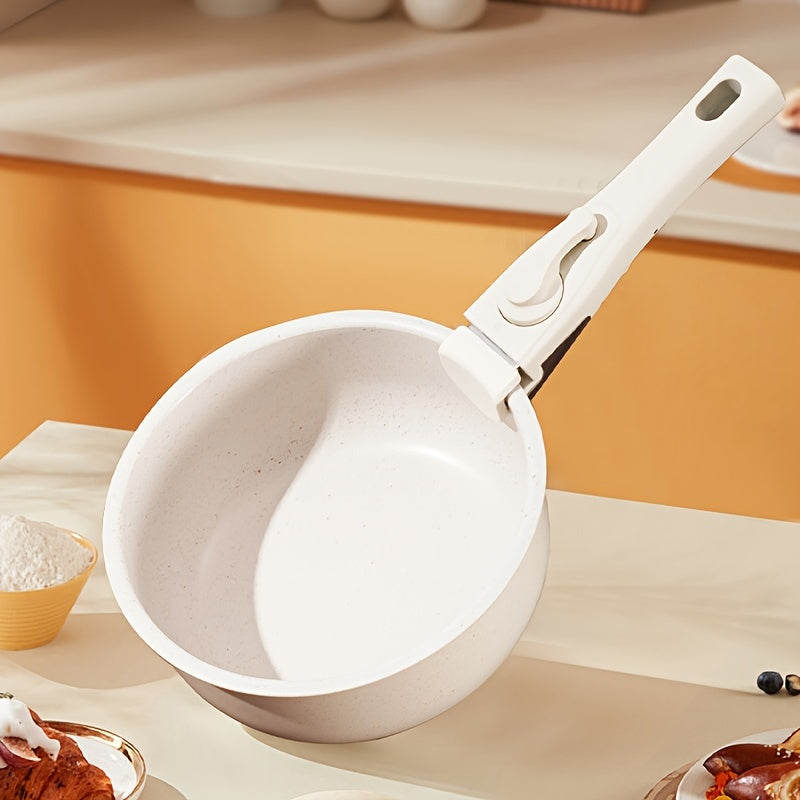 18-Piece Non-Stick Cookware Set with Removable Handles, Brushed Aluminum