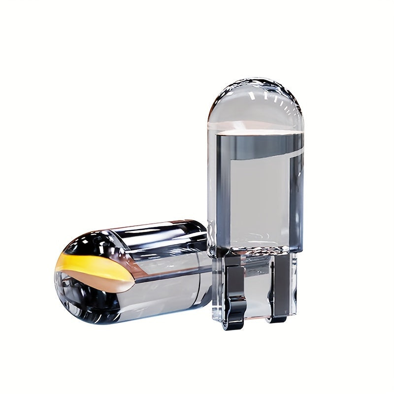 Набор белых и ледяных голубых стеклянных ламп T10 для внутреннего освещения, 360° освещения