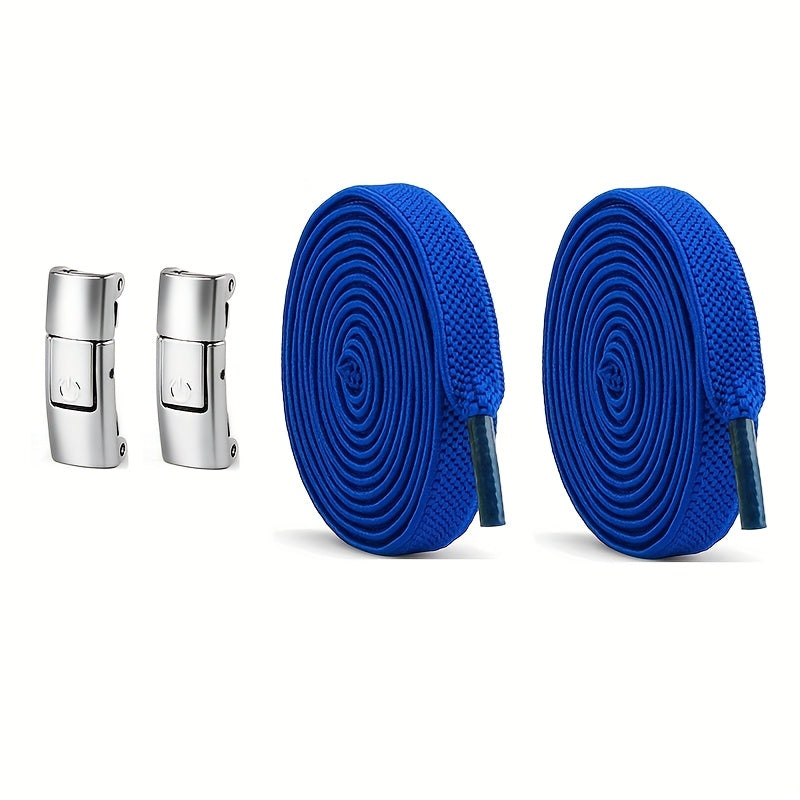 Unisex Elastic Shoe Laces Set with Buckles and Bands for Casual and Sports Shoes