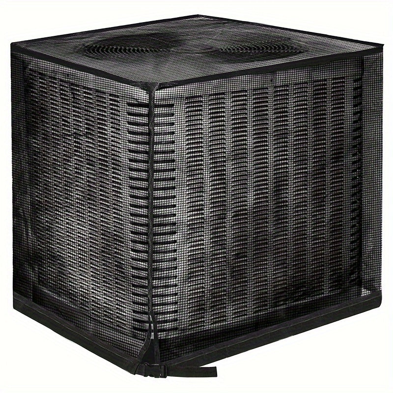Adjustable PVC Mesh Cover for Outdoor Air Conditioner Protects from Leaves and Debris