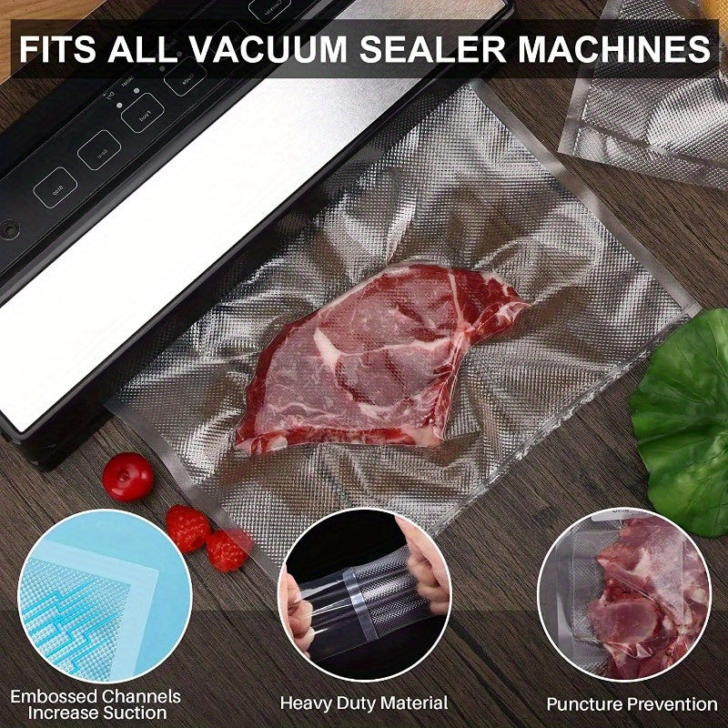 100pcs Food Storage Vacuum Sealer Bags, Keep Dry Goods Fresh and Organized