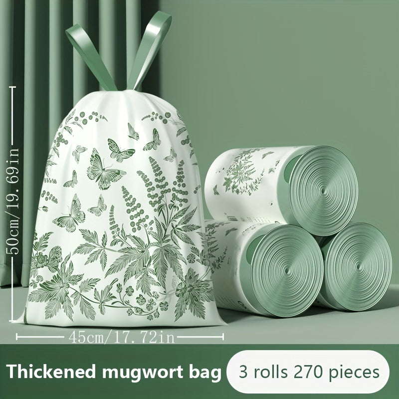 270 Pack Wormwood Scented Leak-Proof Garbage Bags Durable Odor Control