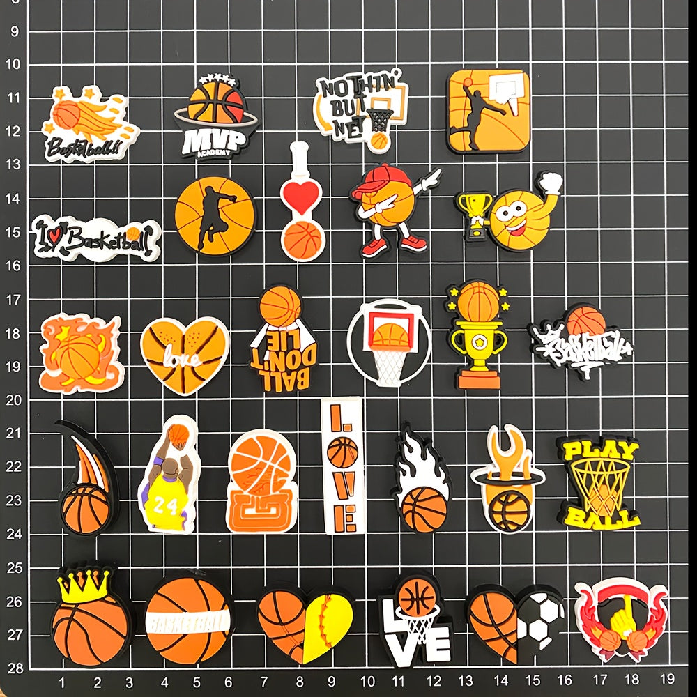 Unisex Plastic Basketball Shoe Charms DIY Accessories for Sandals and Slides