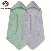 Two-Pack Baby Hooded Towels Cotton Soft Absorbent for Infants and Toddlers