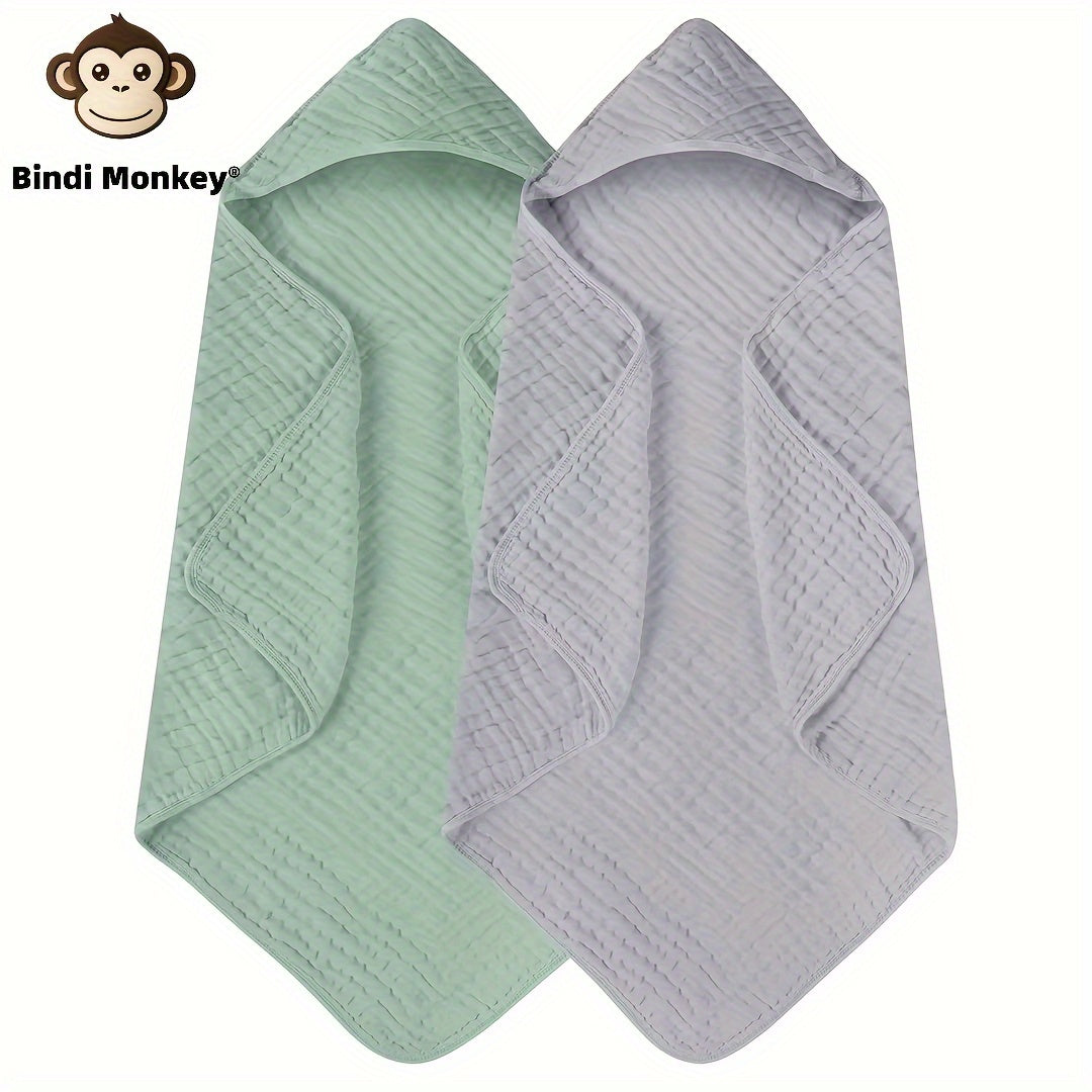 Two-Pack Baby Hooded Towels Cotton Soft Absorbent for Infants and Toddlers