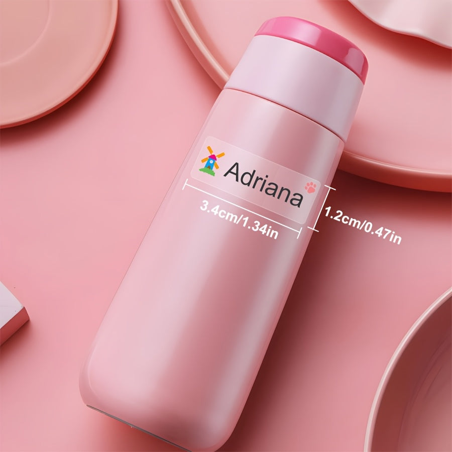 Персонализируйте свои бутылки для воды водонепроницаемыми, прозрачными наклейками с мультяшной тематикой, идеально подходящими для школы или офиса.