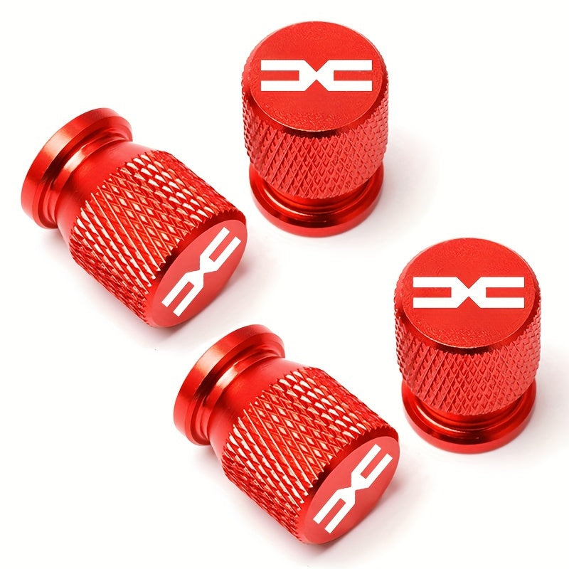 4-to'plam alyuminiy shinalar ventili bo'lagi qopqog'i, avtomobillar uchun universal moslik, chang qopqog'i