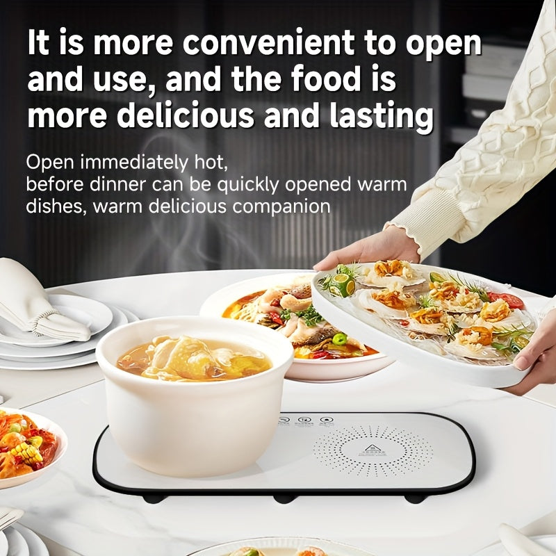 Portable Electric Food Warmer Tray with Thermostatic Control for Travel and Parties