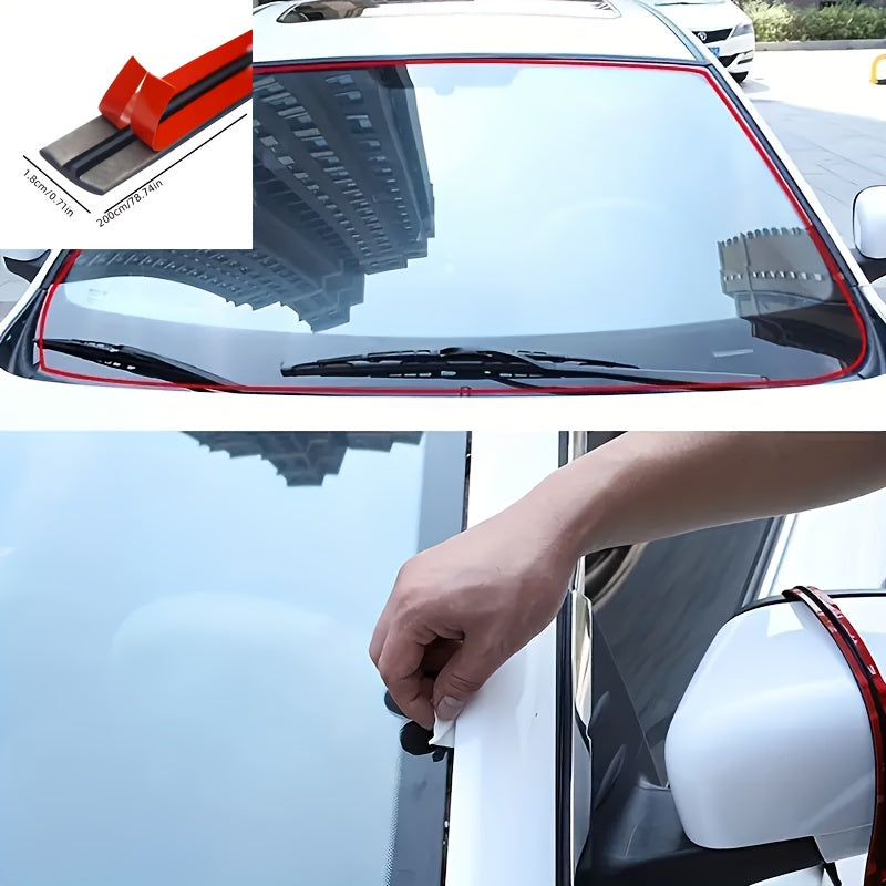 Car Sunroof T-Seal Strip Self-Adhesive Leakproof Noise-Reducing 196.85 Inch