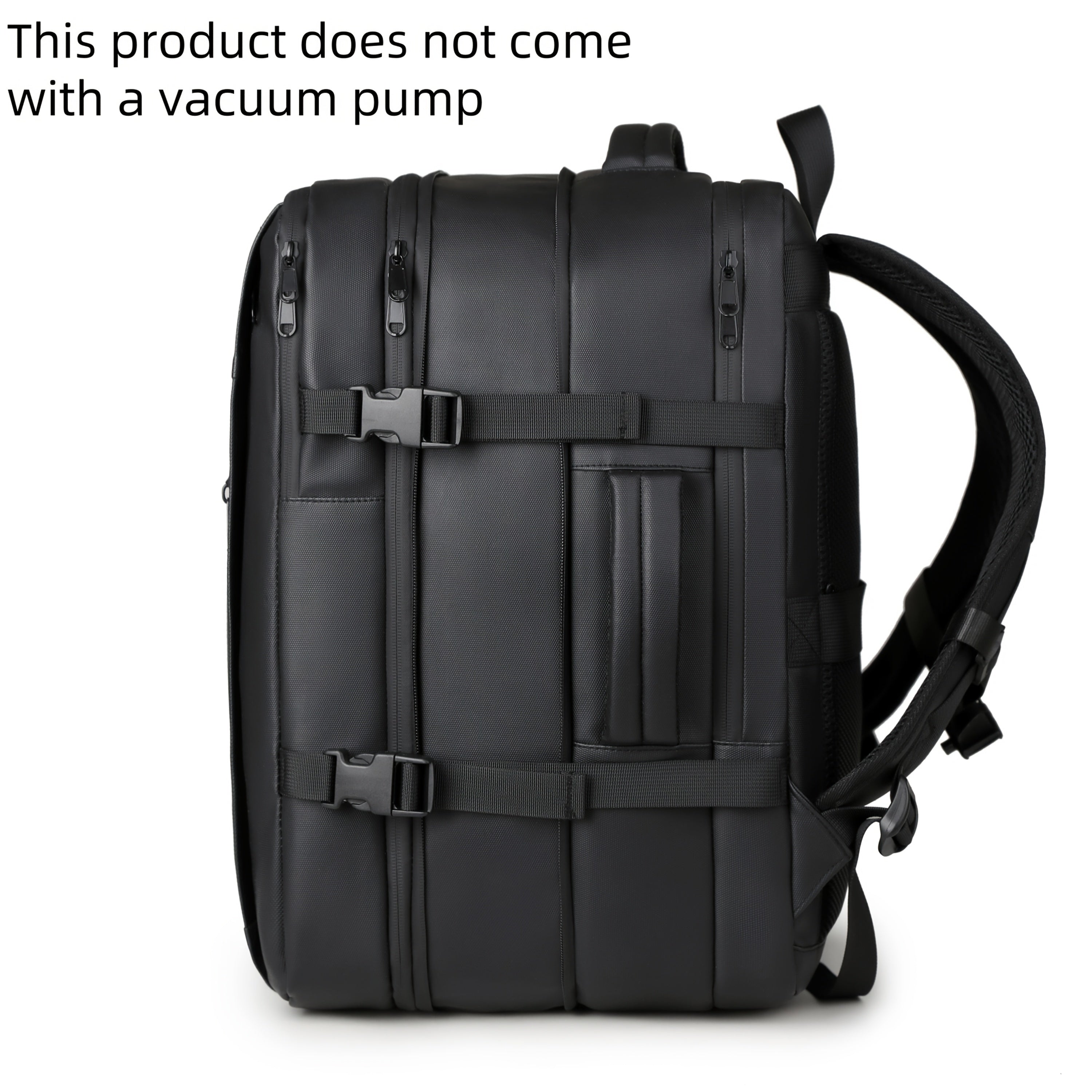 Expandable Vacuum Compression Travel Bag Large Capacity Backpack Laptop Bag Black