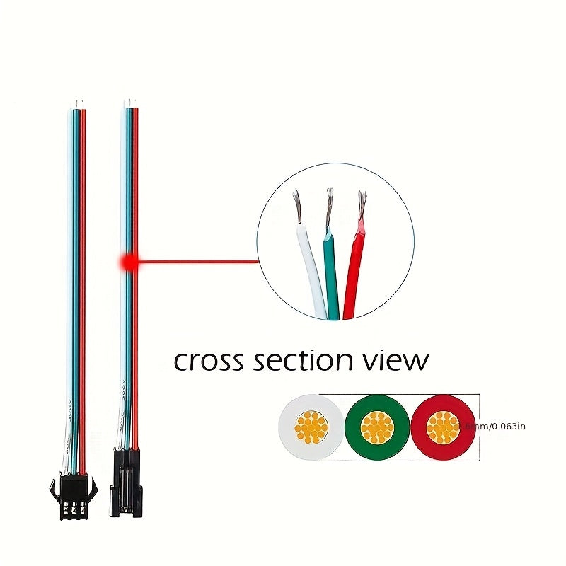 5 Pairs JST SM Series Male Female Cable Connectors for LED Strip Light Drivers 2/3/4/5/6 Pin