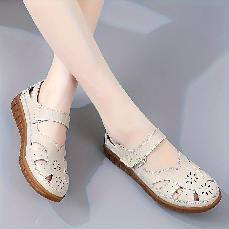 Women's Flats with Soft Sole and Ankle Belt for Casual Wear