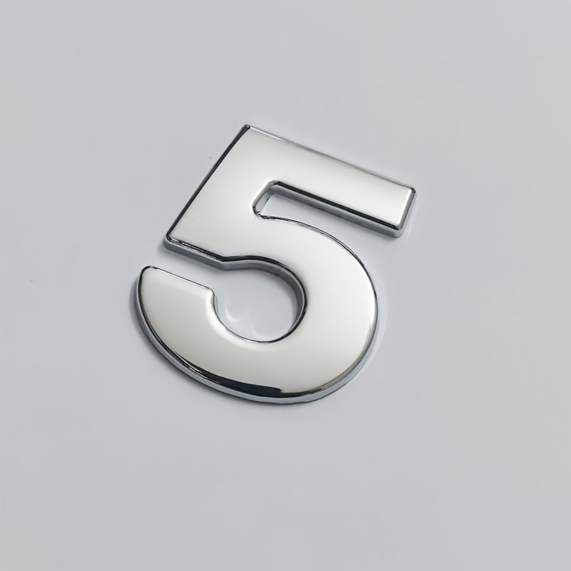 Moslashtiriladigan Kumush 3D Metall Avtomobil Emblemasi Katta Harf Raqami Zink Alloy Tashqi
