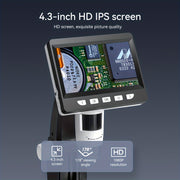 Портативный цифровой микроскоп 1080P HD 50-1000X зум USB, работает на батарейках, для ремонта печатных плат, осмотра ювелирных изделий