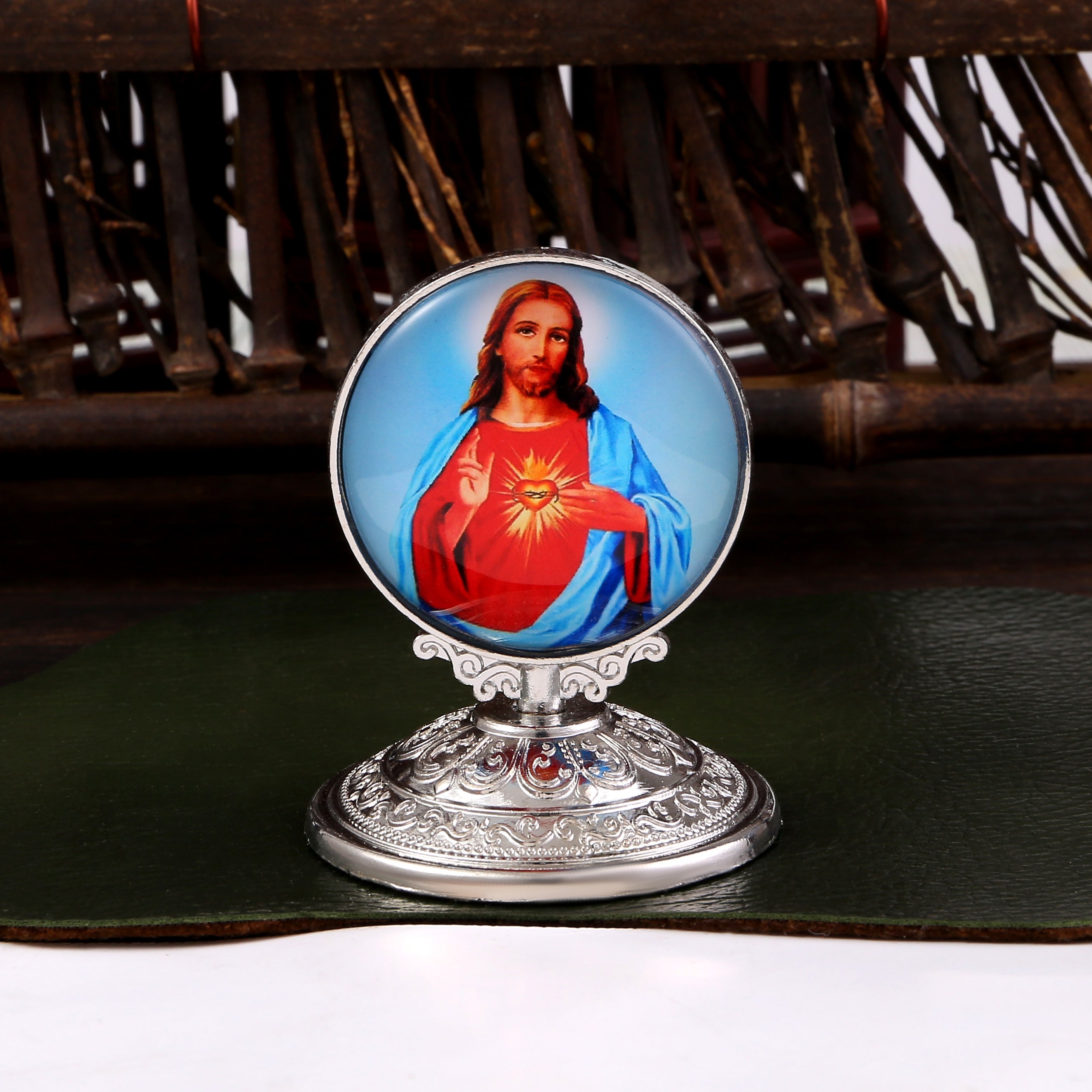 Religious Decor Virgin Mary Figurine Antique Church Zinc Alloy Home Ornament