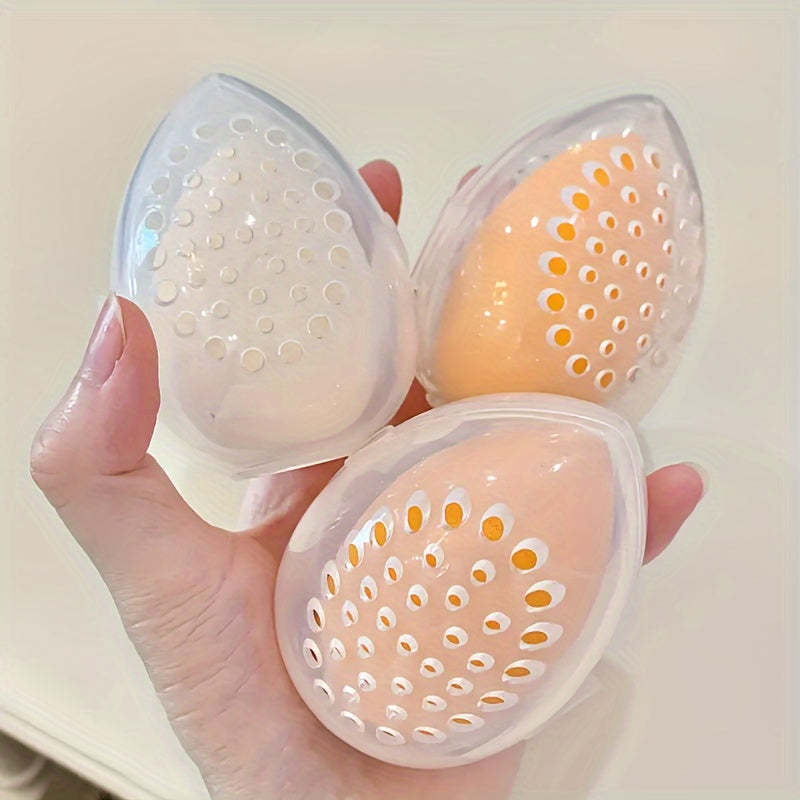 Travel Makeup Sponge Holder Breathable Clear Storage Case for Beauty Blender