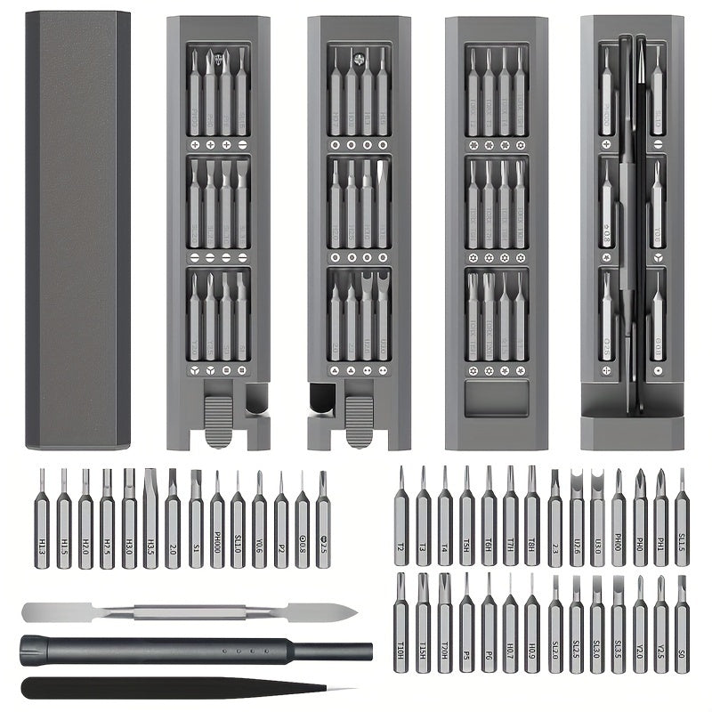 Juego de destornilladores de precisión de 44 piezas, herramienta manual de metal para electrónica y reparación DIY