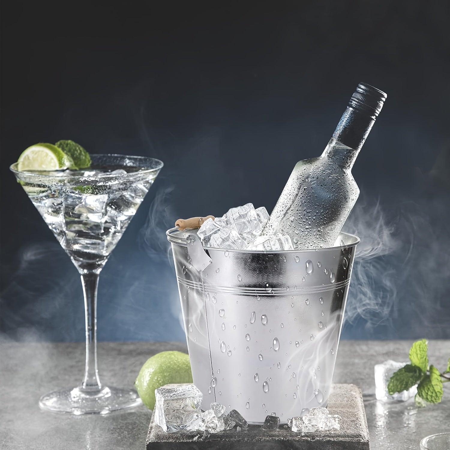 Heavy Duty Stainless Steel Bucket 25.4cm Galvanized Gold for Parties Weddings