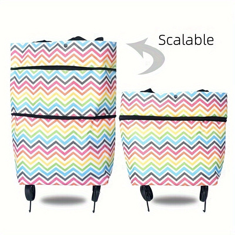 Foldable Large Capacity Shopping Cart for Groceries and More