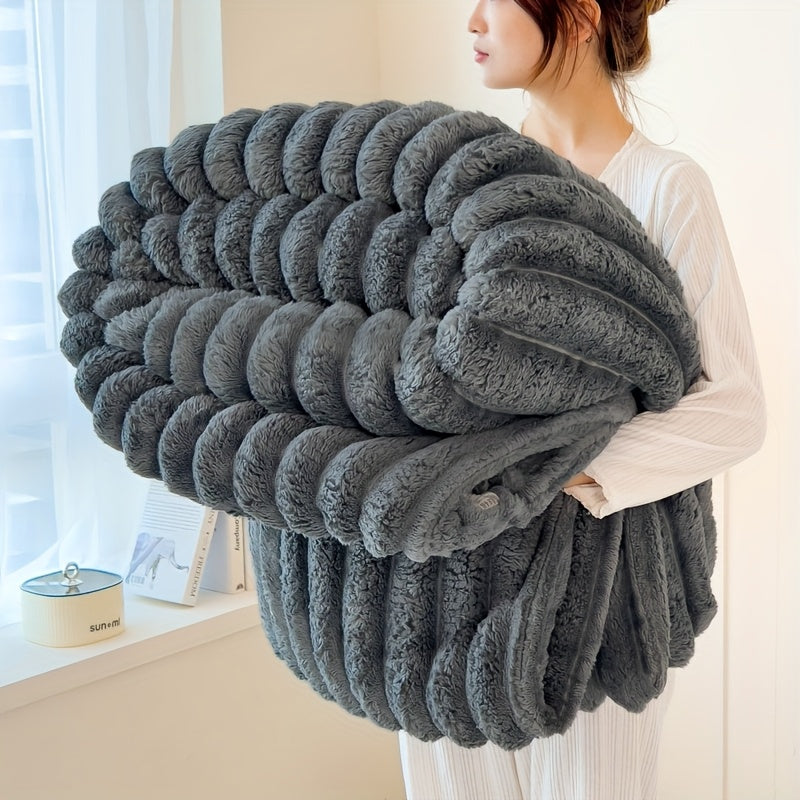 Faux Fur Blanket Soft Warm Cozy Throw for Napping and Lounge