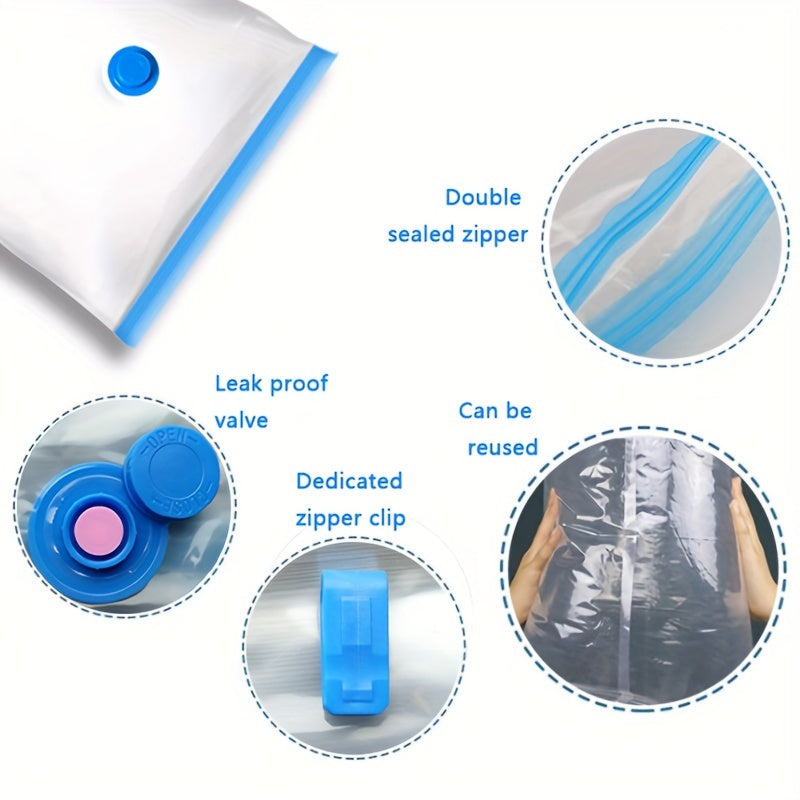 Vacuum Storage Bags Set of 12 with Pump for Clothes and Bedding