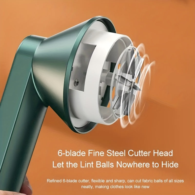 Kiyim va yotoq pillalarini olib tashlash uchun zaryadlanadigan soch qirqish mashinasi.