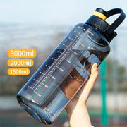 Large Capacity Portable Water Bottle with Straw for Outdoor Activities and Travel