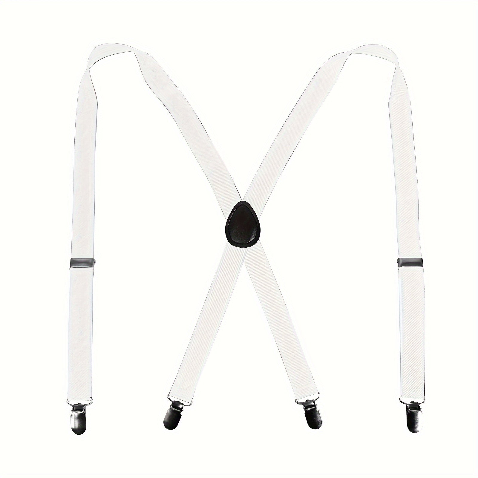 Мужские черные подтяжки X-Back с 4 зажимами, регулируемыми эластичными ремешками и металлическими зажимами