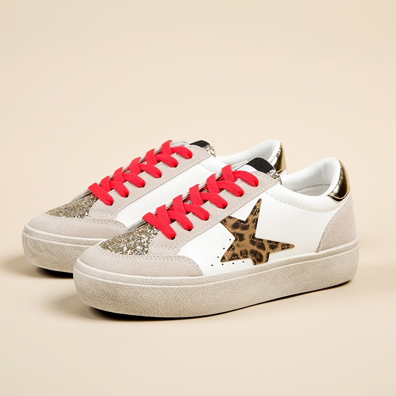 Women’s Casual Sneakers Lightweight Non-Slip Chunky Low Top Shoes