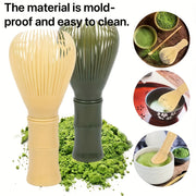 [Популярный фаворит] Набор из 1 венчика для чая матча из смолы и кисти Часен для смешивания порошка зеленого чая матча, прочный венчик с держателем для чайной церемонии, многоразовый и экологически чистый