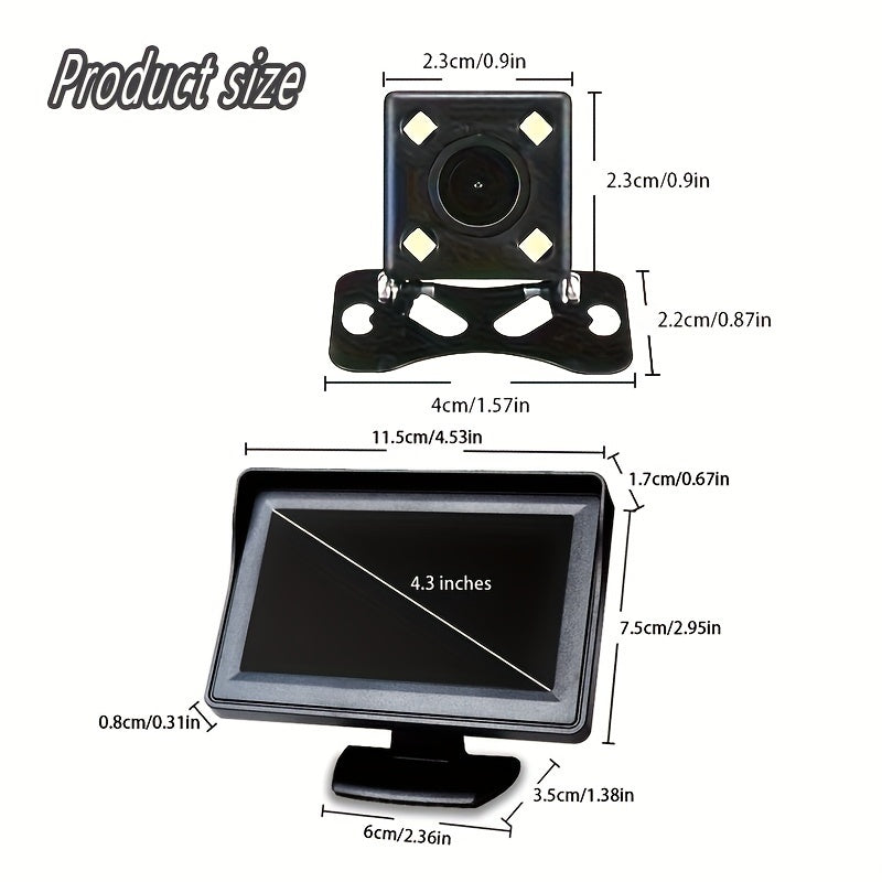 Car Rearview Camera 10.92 Inch Display 4/8/12 Light System