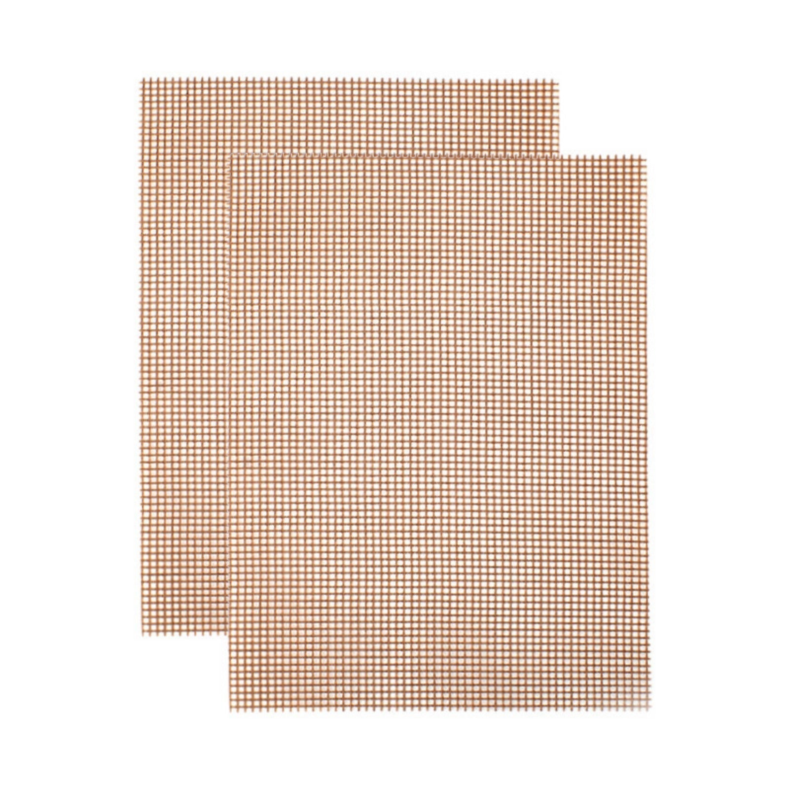 Set of 2 Non-Stick Glass Fiber Grill Mesh Mats Reusable Outdoor Cooking