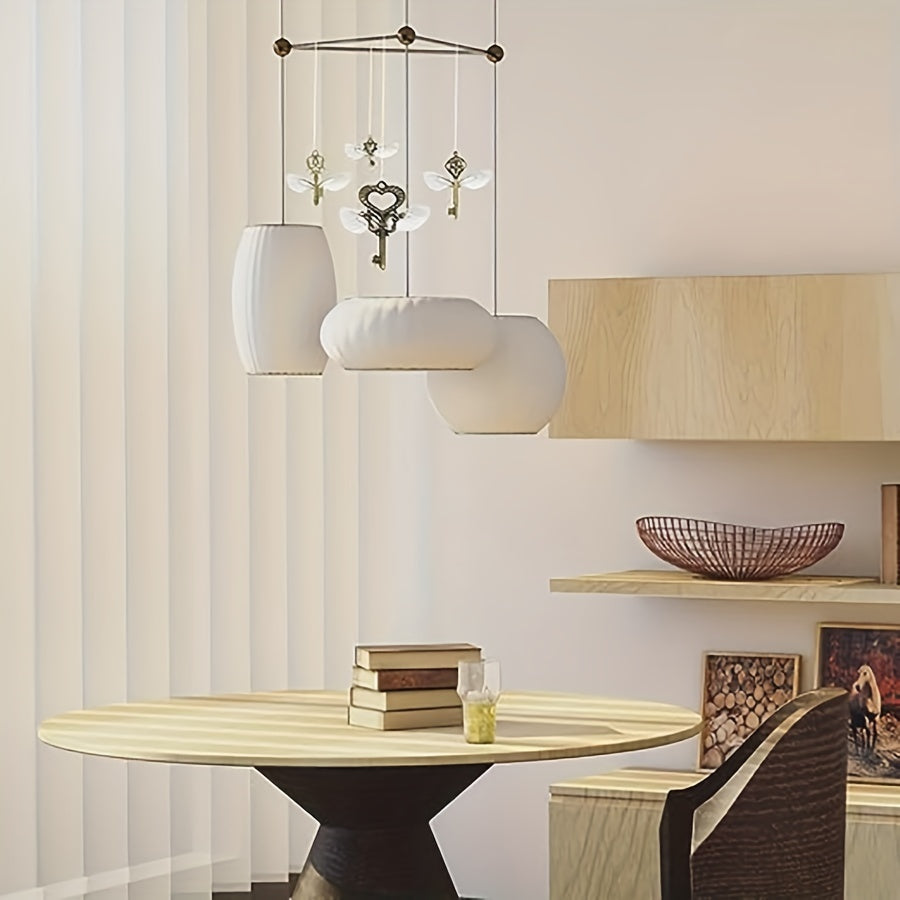 Qadimgi bronza skelet kalit charmslari, ajdar chayqalish qanotlari va zargarlik ipi bilan hunarmandchilik uchun