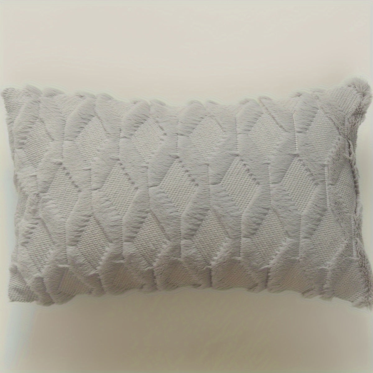 Yumshoq Diamond Quilted Throw Pillow Cover Birxil Rangi Zipper Yopilishi
