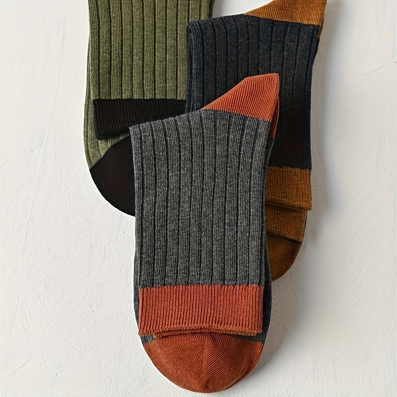 GLENMEARL 10 juft erkaklar uchun o'rta bo'yli paypoqlar, polyester-spandeks aralashmasi, bir xil rang, nafas oladigan va teri so'radigan, har mavsum uchun qalin, biznes tasodifiy sport uslubi, terga chidamli.