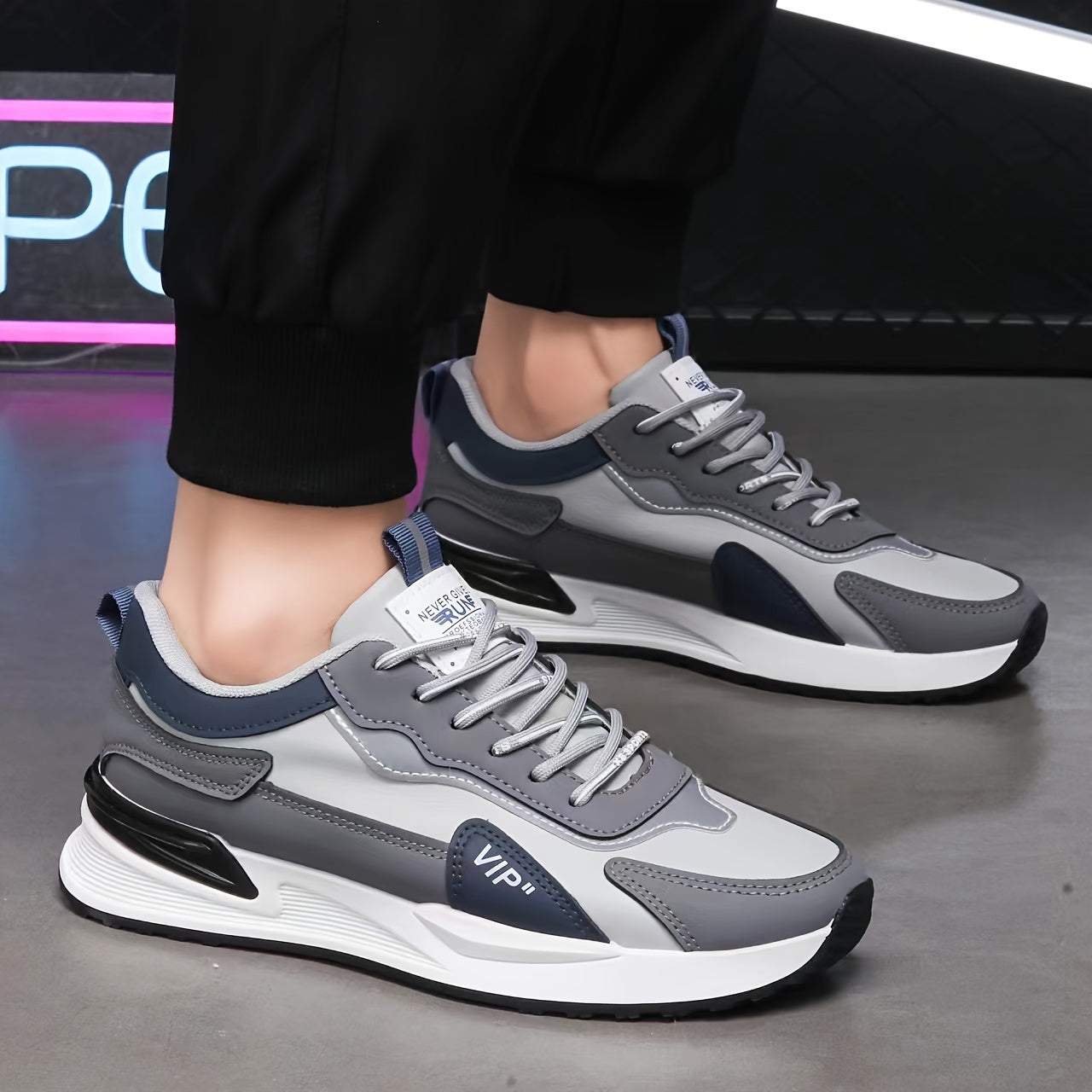 Men's Casual Athletic Sneakers Breathable Non-Slip Lace-Up Running Outdoor Shoes