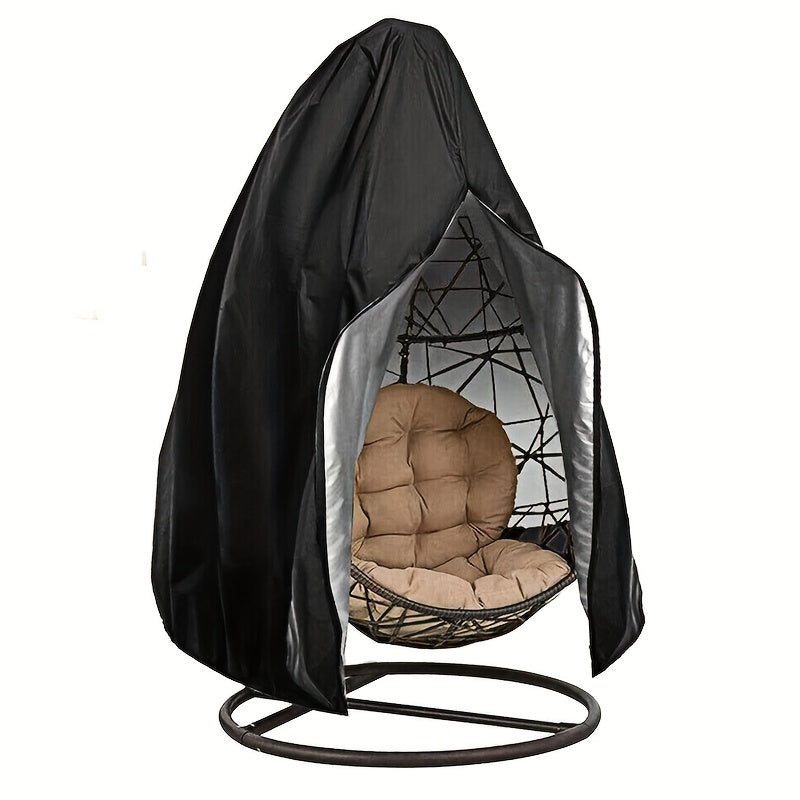 Qora suv o'tkazmaydigan tashqi wicker ikkilamchi tuxum o'rindiq qopqog'i 231.14 sm