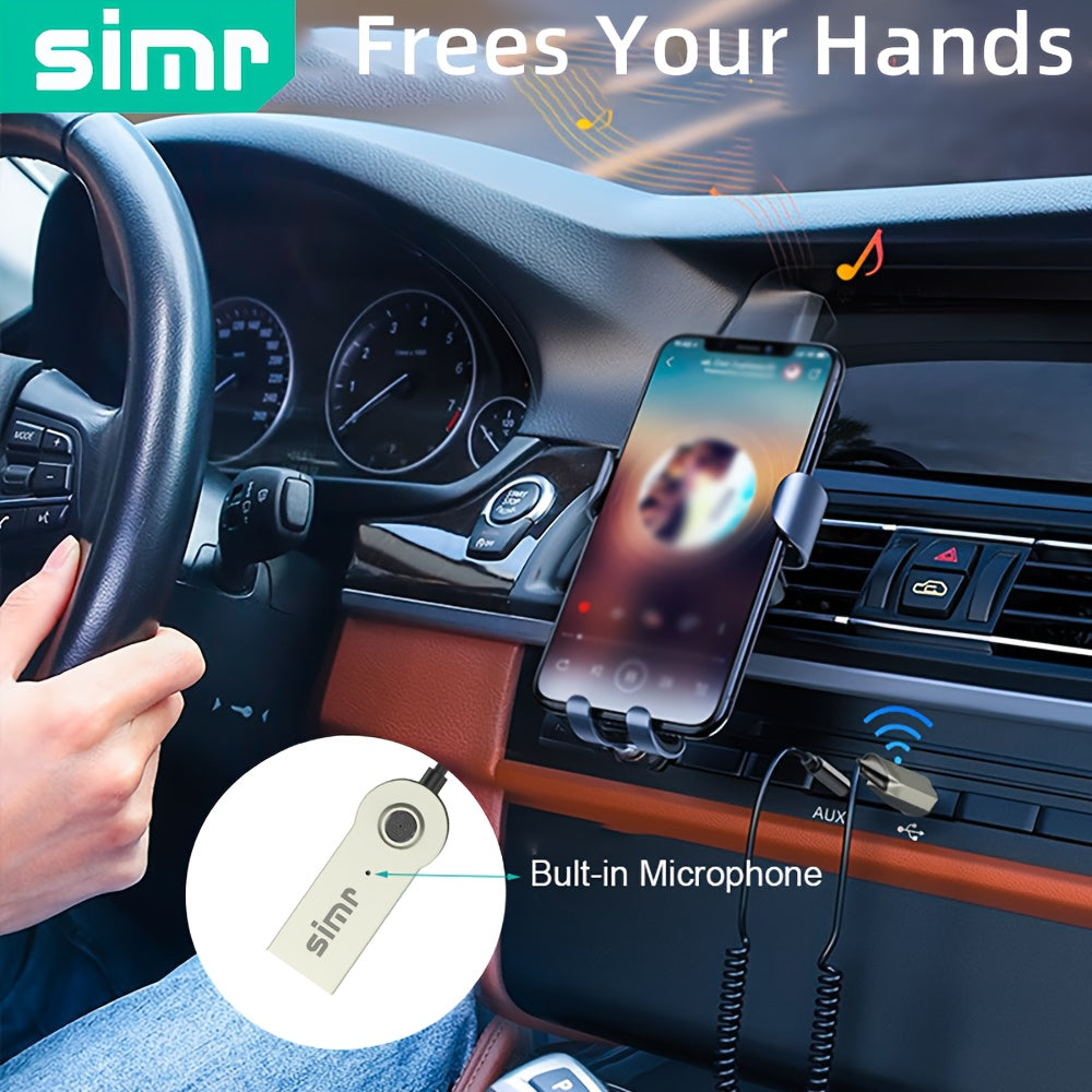 Wireless Car Aux Receiver Adapter 3.5mm Audio USB Handsfree Calls