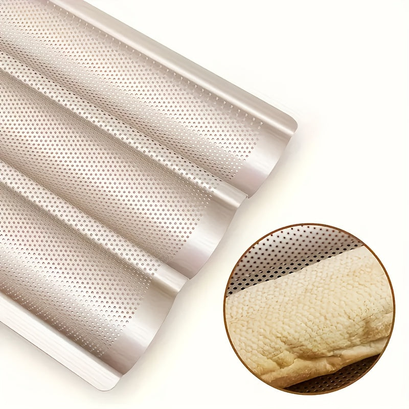 Non-stick baguette pan carbon steel oven induction-friendly baking essential