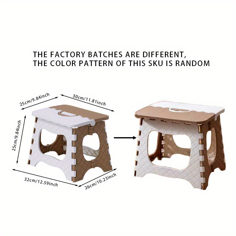 Thickened Plastic Folding Stool Portable Mini Outdoor Chair Bench Black