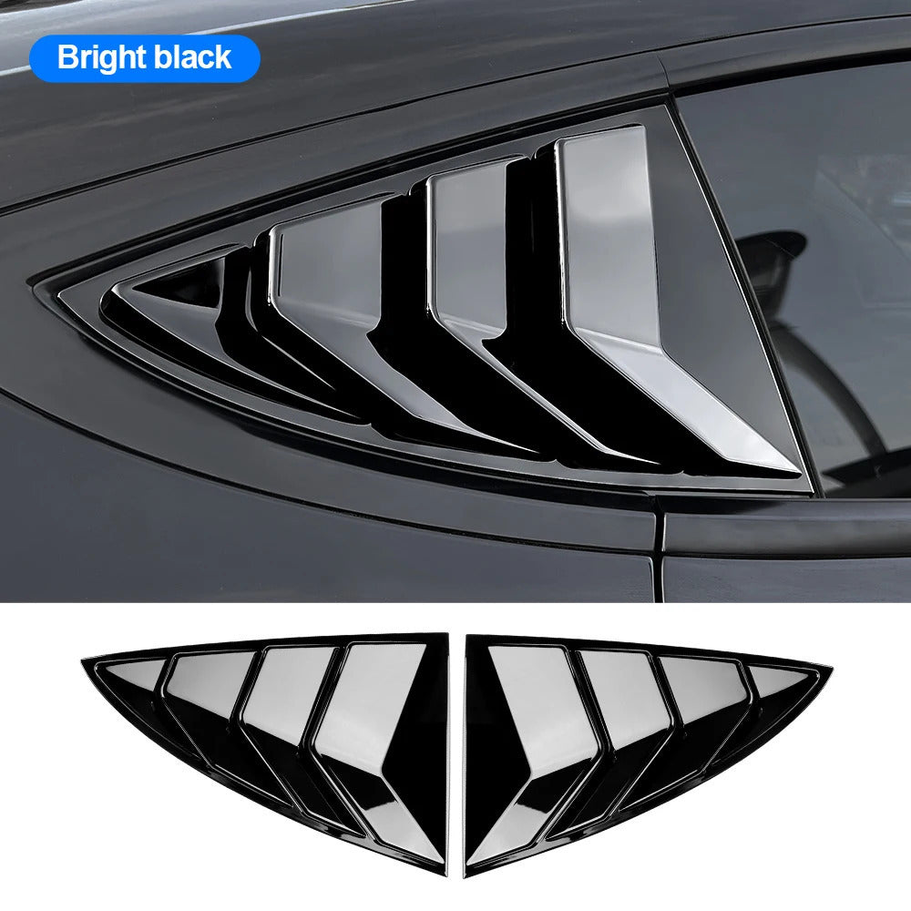 Rear Car Window Shutter Cover Carbon Fiber Pattern for Tesla Model 3