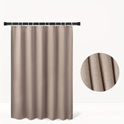 Apricot Waterproof Shower Curtain with Dry and Wet Separation Includes 12 C-Shaped Hooks
