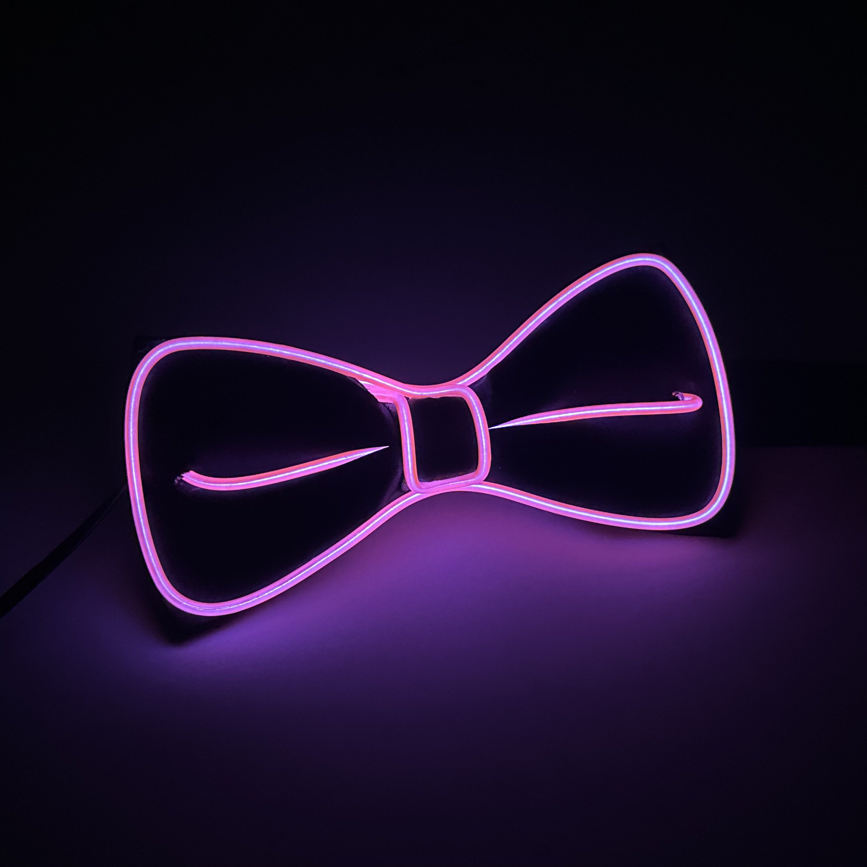Halloween Glowing LED Neon Bow Tie for Parties Festivals and Celebrations