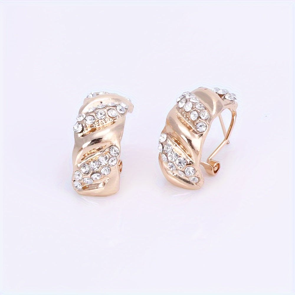 Jewelry Set Women Gold-Plated Artificial Crystal Middle Eastern Style Wedding Gift