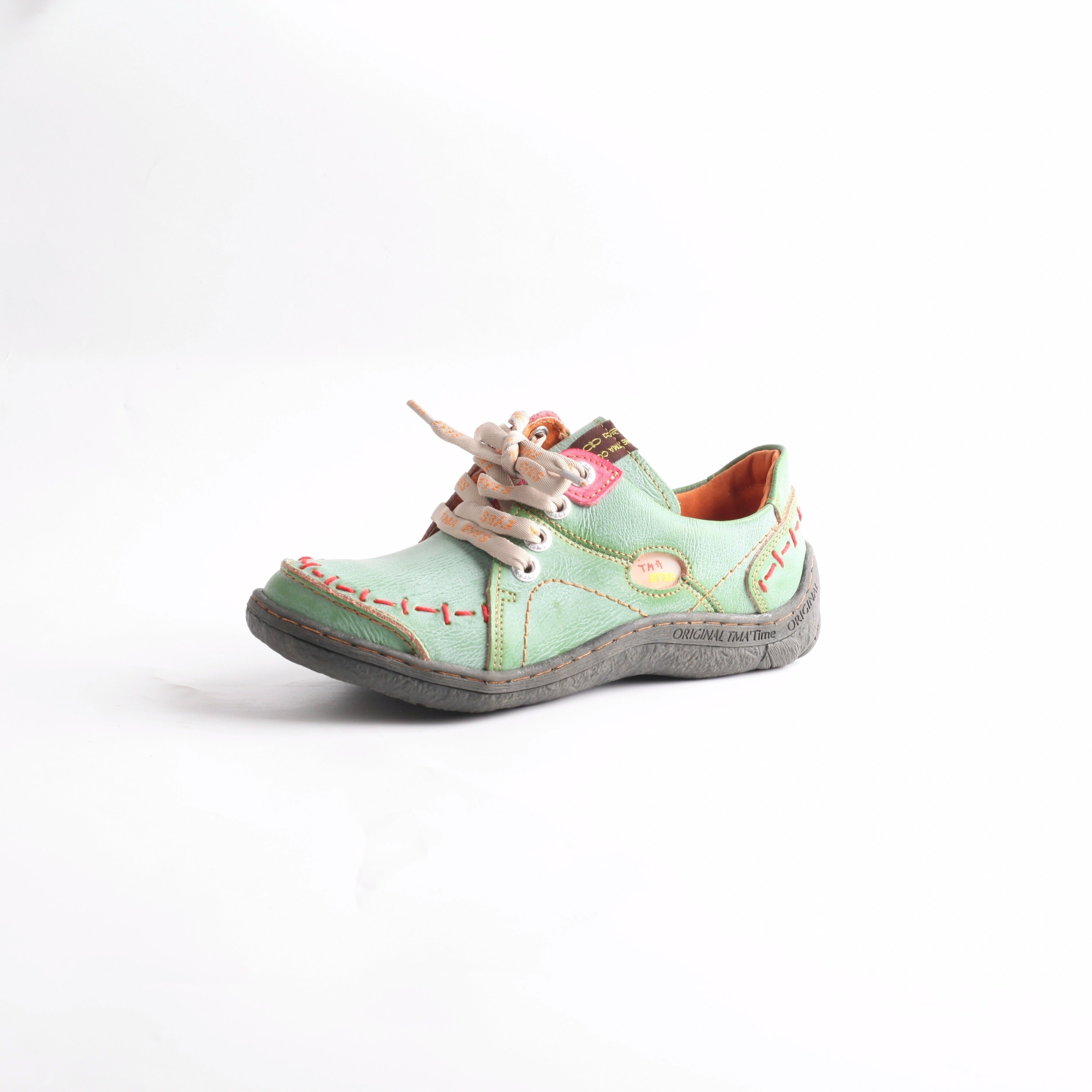 Women's Flat Shoes Spring Comfortable Low Top White Blue Nature-Inspired Patterns Casual