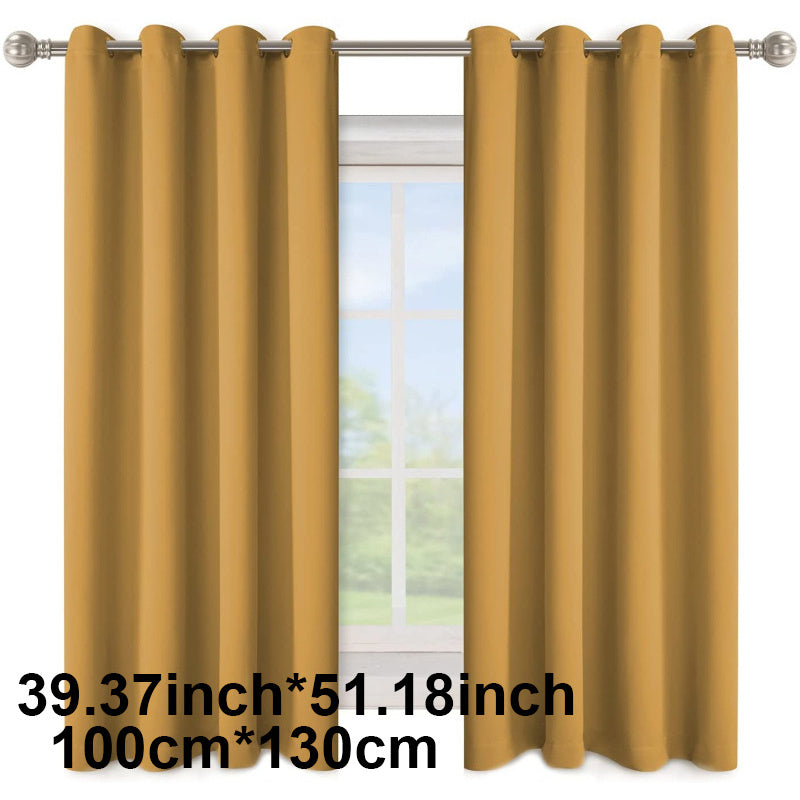 Blackout Curtain 1 Panel Solid Black Insulated Room Darkening for Bedroom Living Room