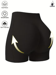 Women's High-Waisted Seamless Breathable Yoga Shorts Light Beige For Workout Fitness Sleep