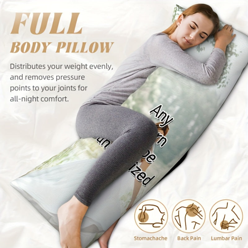 Personalized Double-Sided Photo Body Pillowcase 50.8x137.16 cm Soft Plush Gift